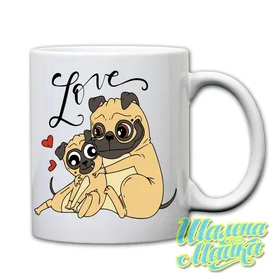 Прикольные кружки: Влюбленные мопсы 1